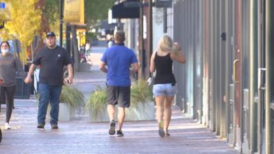 people on downtown main street