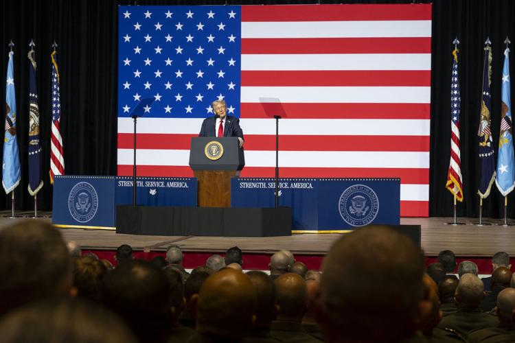 President Donald J. Trump speaking at Quantico 9-30-2025
