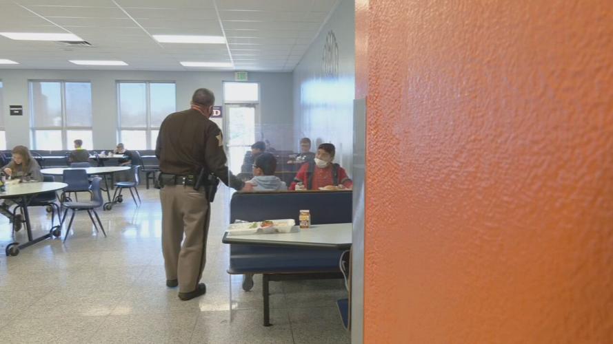 SRO in school cafeteria