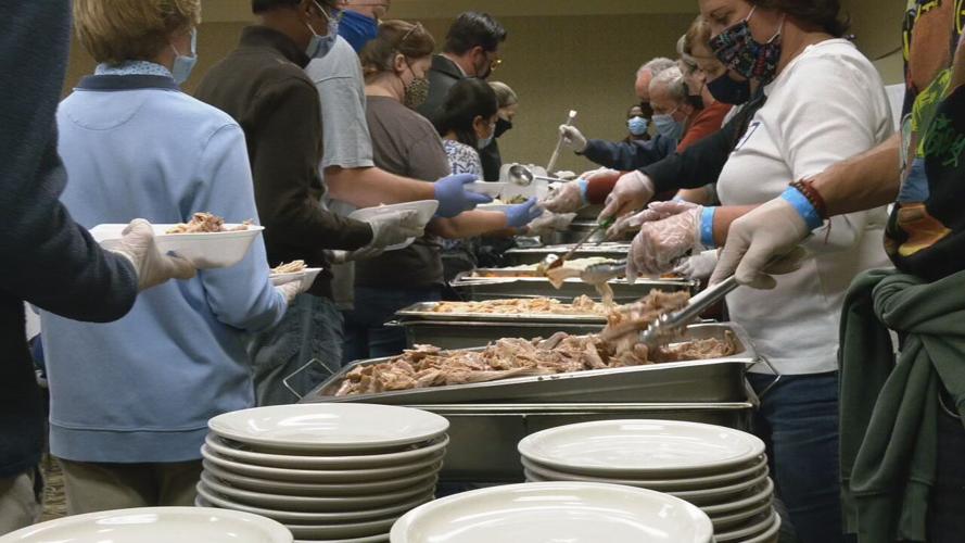 Wayside Christian Mission Thanksgiving Extravaganza meals served