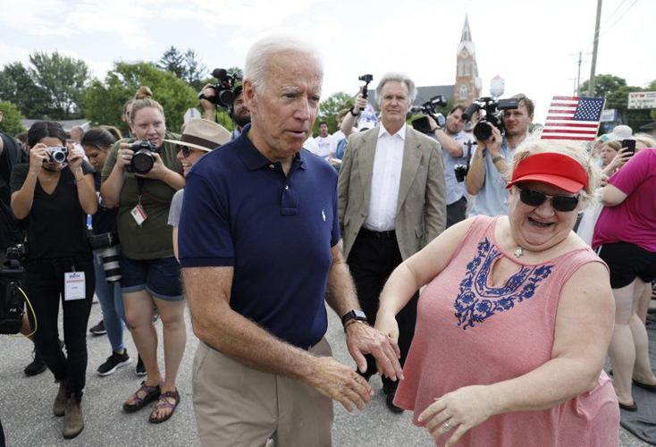 Biden with supporter on July 4