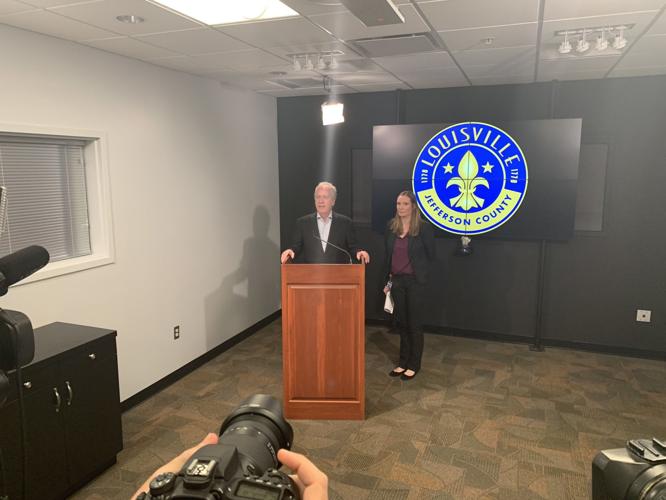 Louisville Mayor Greg Fischer and Chief Health Strategist Sara Moyer