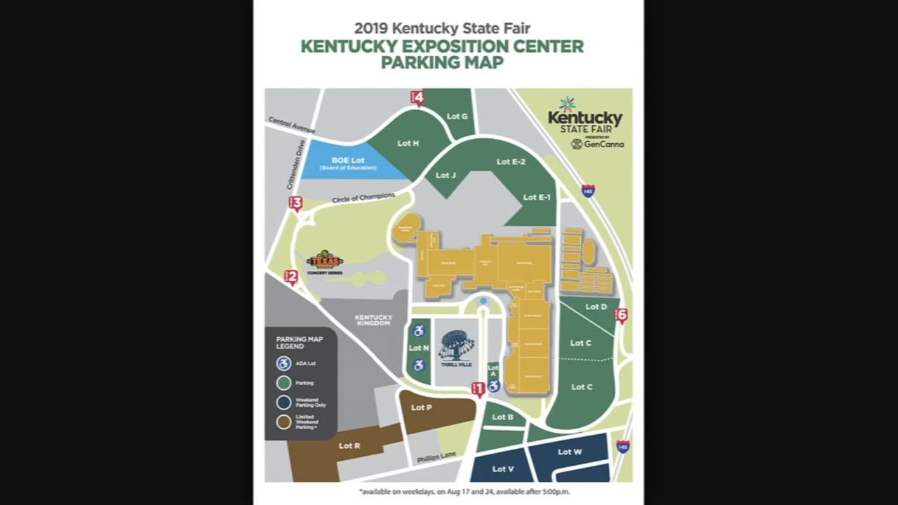 Kentucky State Fair Parking Map