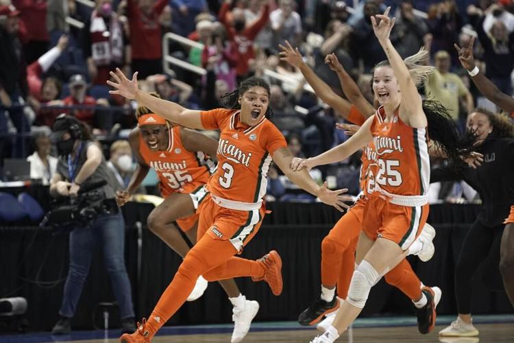 Miami forward Destiny Harden, forward Naomi Mbandu and guard Karla Erjavec.jpeg
