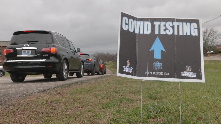 JCPS COVID testing at Ballard High School 1-2-22