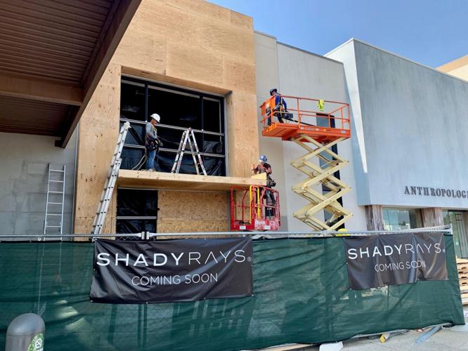 Construction crews work on Shady Ray's at Oxmoor Center