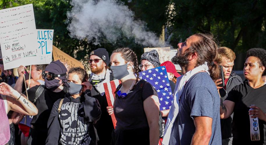 5-29-20 protester looks up
