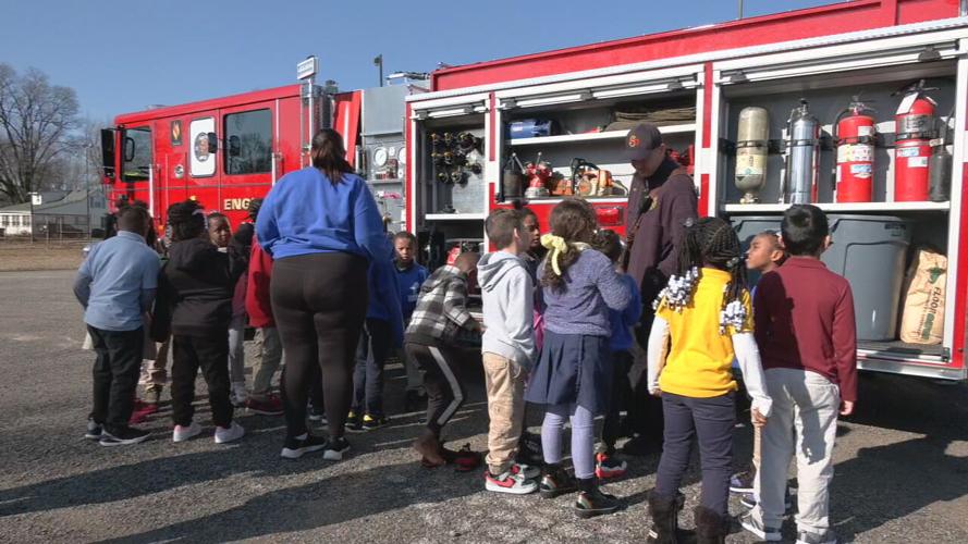 Shively firefighters surprise Cane Run Elementary students 2-23-24
