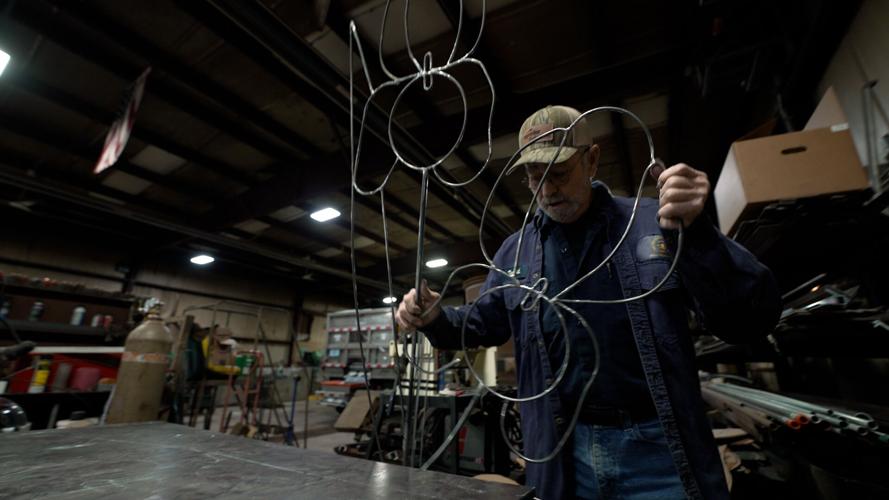 Madison, Indiana city fabricator, Dave Kidwell creates decorations for city displays