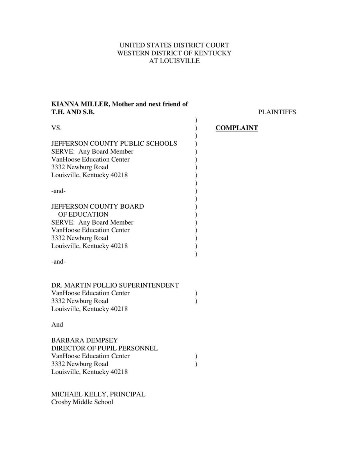 Lawsuit blames JCPS busing plan for crash that injured 2 students walking to TARC bus stop