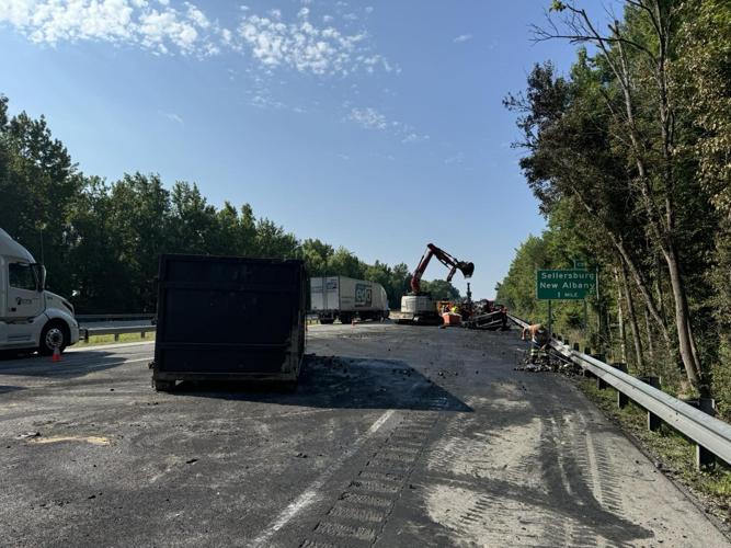 Cleanup of semi crash on I-65 southbound 07/15/2024