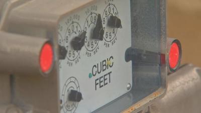 Residential electric and natural gas meter.