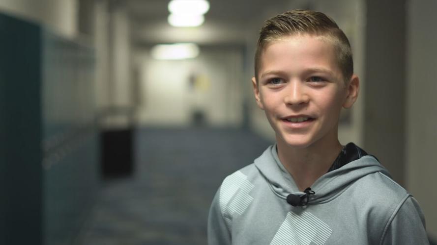 Brooks Lozier, a 5th grader at Hazelwood Middle School