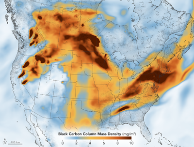 BLACK CARBON Particulates In High Concentration Across North America...