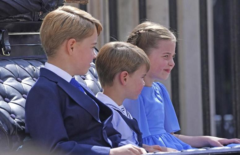 Prince George, Prince Louis and Princess Charlotte leave Buckingham Palace