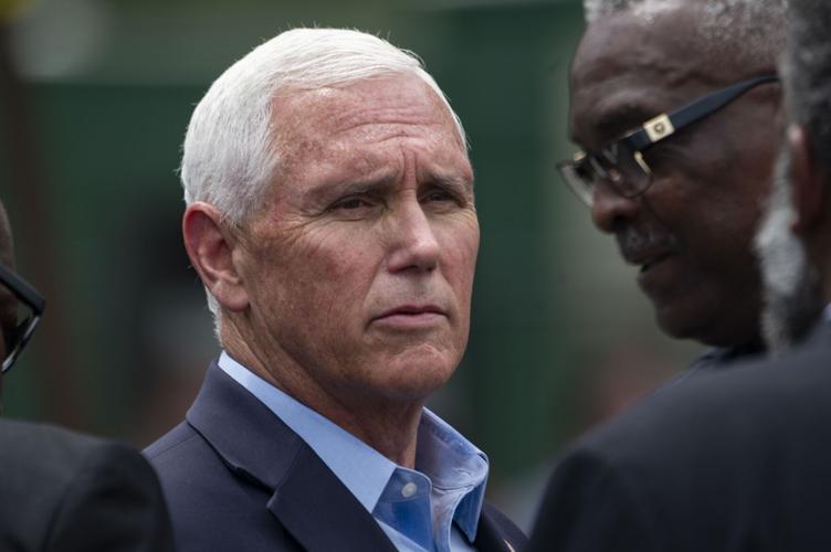 Mike Pence after speaking at Lincoln Memorial