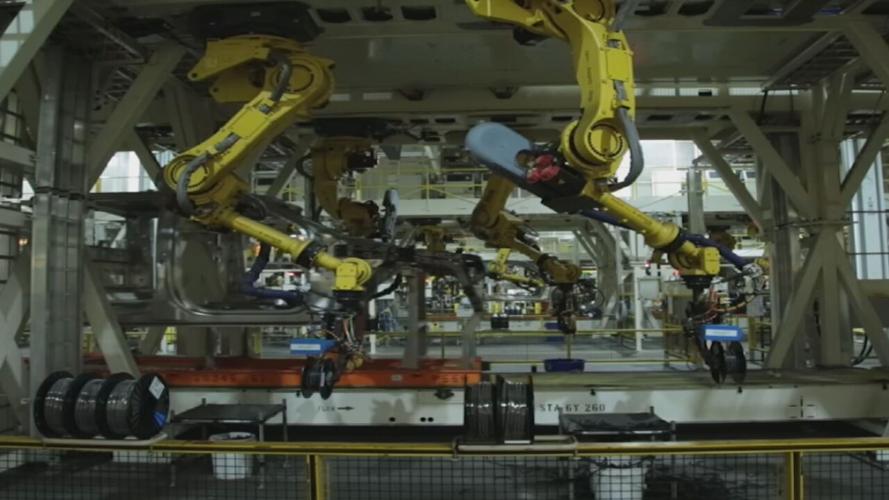 Vehicle being assembled at Ford factor