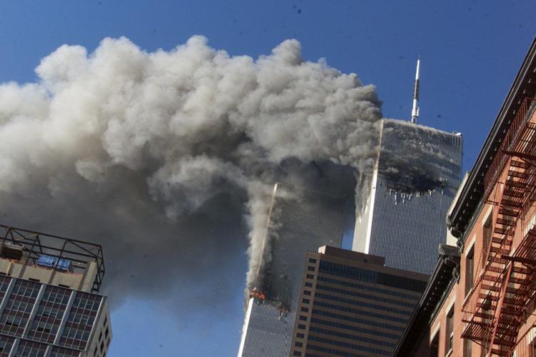 World Trade Center burns after planes impact
