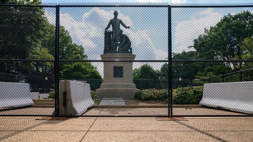 Emancipation Memorial with Fencing
