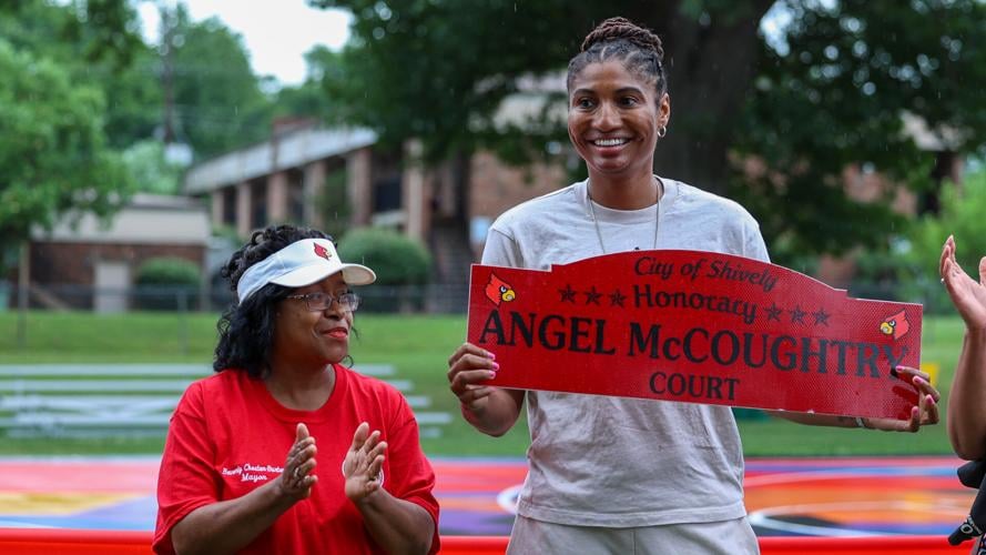 Angel McCoughtry Renovates Basketball Court in Shively