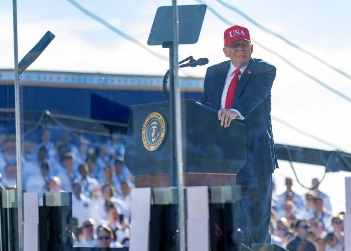 Potus Trump on USS Trumanh for Navy's 250th 10-5-2025
