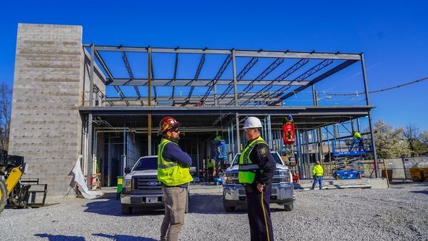 City of New Albany Government FB photo-Police Chief Todd Bailey at construction of new headquarters.jpg