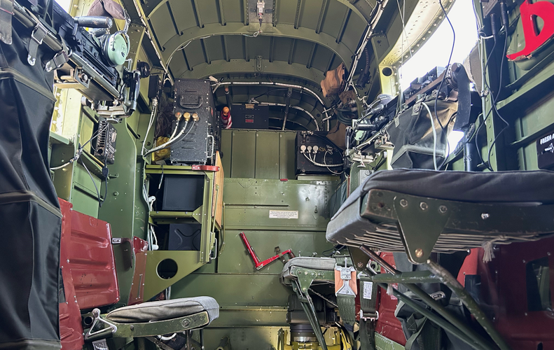 D-Day Anniversary: Interior view of B-25 Bomber at Bowman Field in Louisville, Ky.