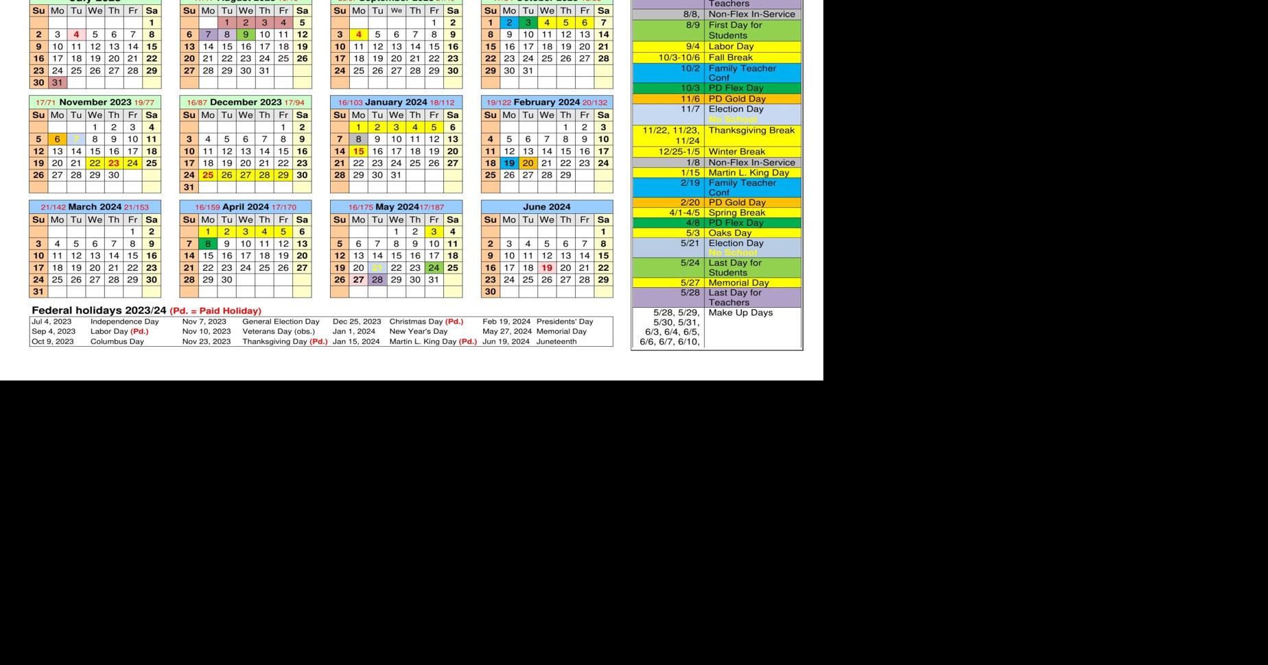 Jcps Working Calendar 23 24 Minimalist Blank Printable
