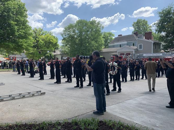Memorial bunting ceremony at Louisville Fire