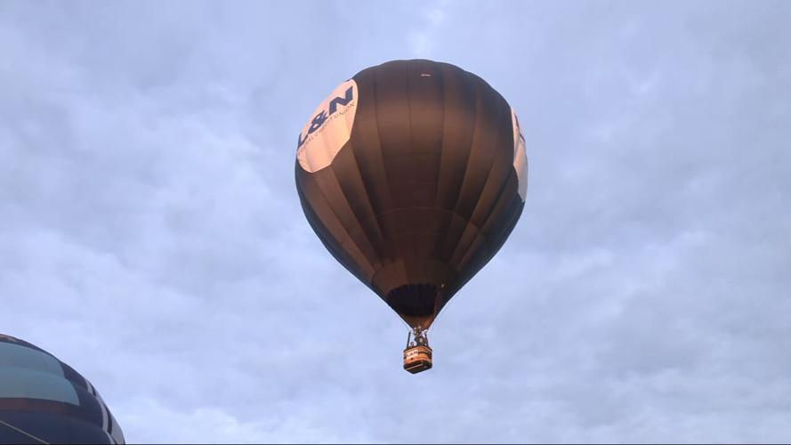 L&N hot air balloon in Rush Hour Balloon Race in Louisville on April 26, 2024