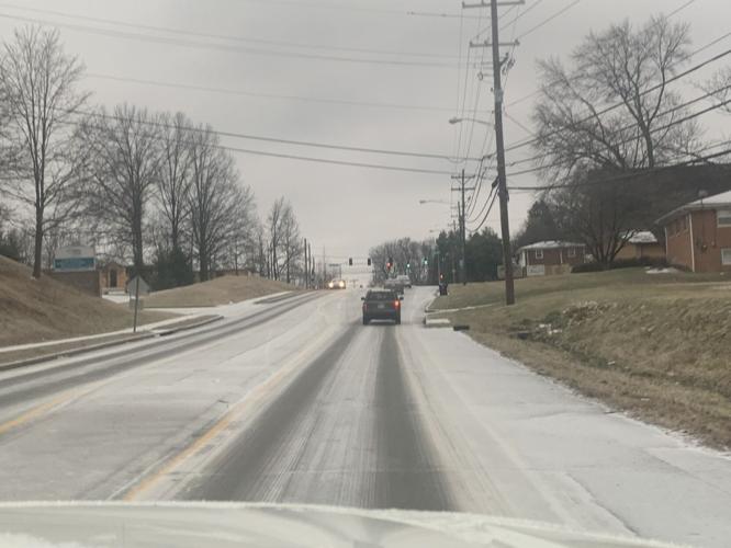 Louisville roads after a winter storm on Jan. 31, 2023 that brought ice, sleet and freezing rain