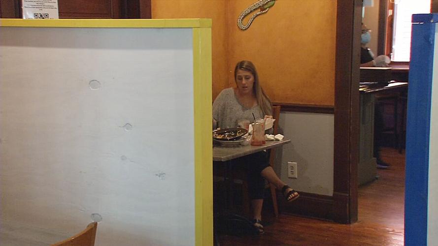 Indoor dividers up at Louisville restaurant