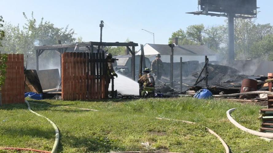 Garage fire in Louisville's Portland neighborhood