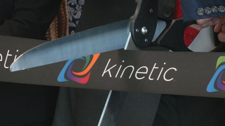 Kinetic high-speed internet connection ribbon cutting