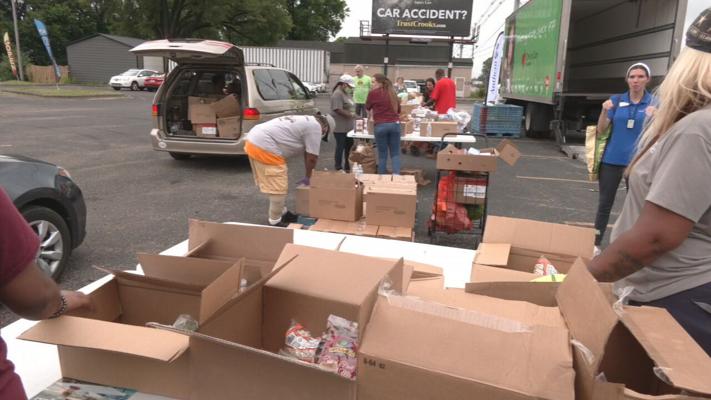 Dare To Care Food Bank Locations Louisville nonprofit Dare to Care setting up mobile pantry for severe