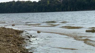 The shore of Lake Monroe in Indiana