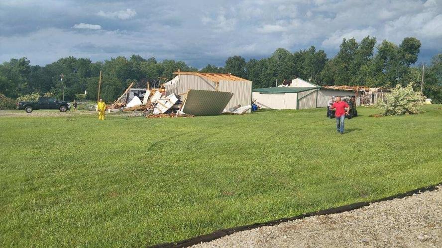 Storm damage in Grayson County, Kentucky