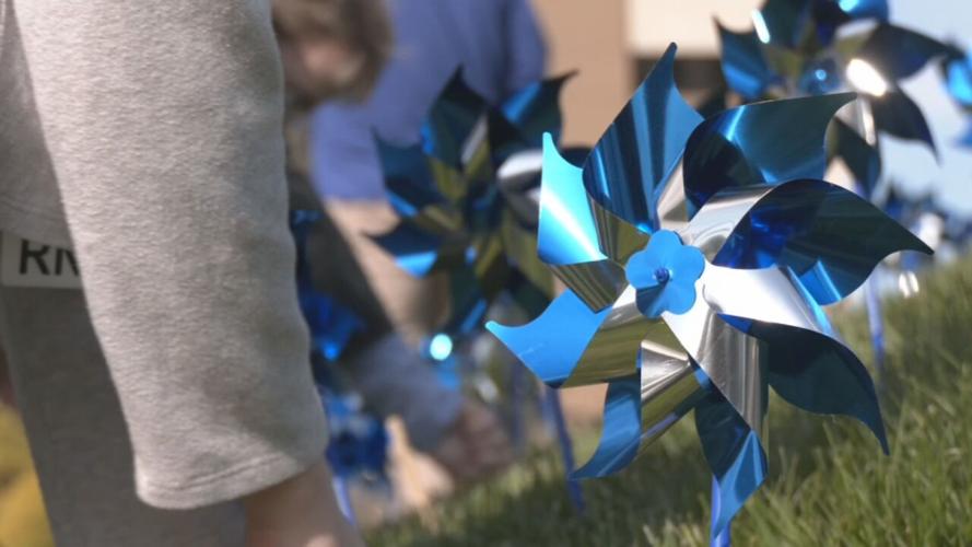 Pinwheels for Child Abuse Awareness Month at Norton Women's and Children's 3-29-24
