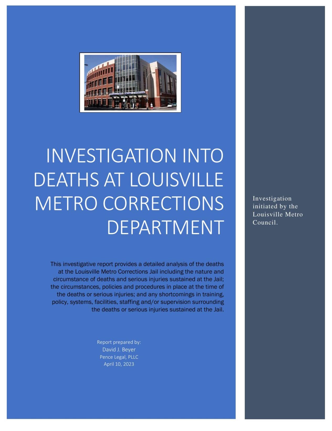 Investigation into deaths at Louisville Metro Corrections