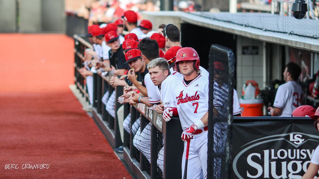 Louisville, Kentucky, USA. 03rd June, 2019. Louisville, KY, USA. 3rd June,  2019. A Louisville Cardinals baseball cap rests of the field prior to an  NCAA Baseball Regional at Jim Patterson Stadium in