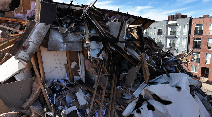 Demolition underway at 310 @ NuLu apartment complex