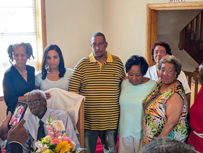 William Mitchell Jr. with his family