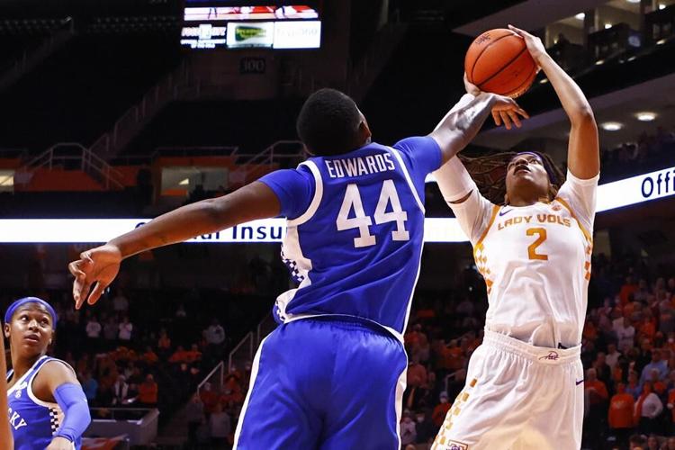 Tennessee forward Alexus Dye shoots over Kentucky forward Dre'una Edwards.jpeg