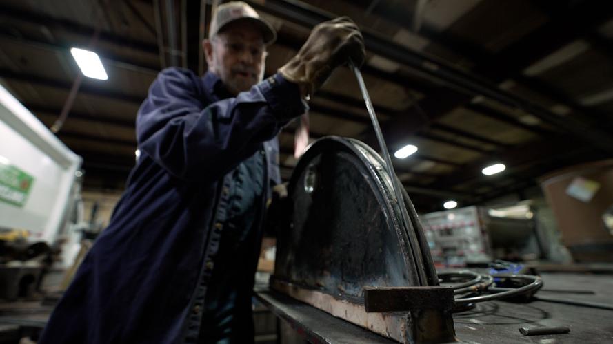 Madison, Indiana city fabricator, Dave Kidwell creates decorations for city displays