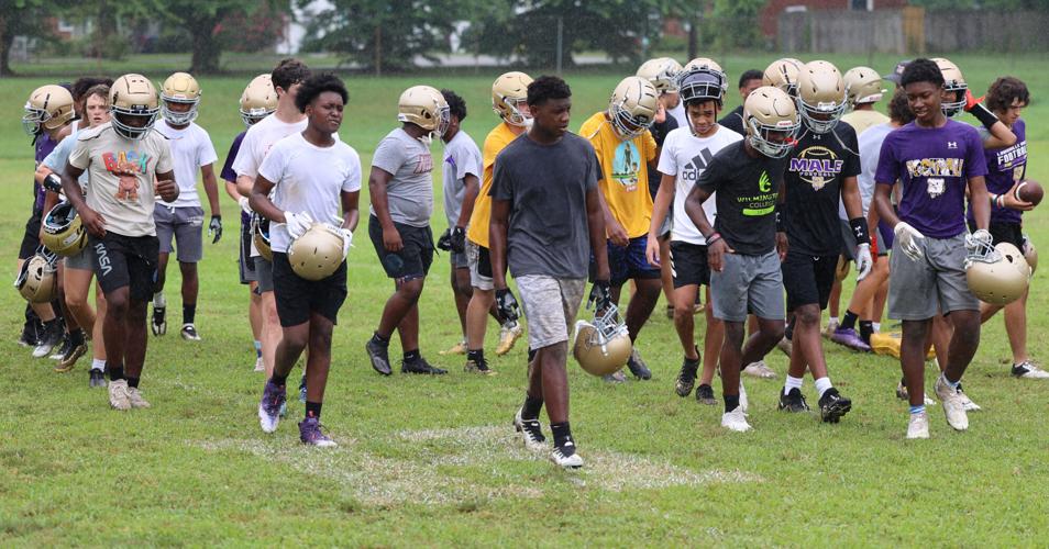 Louisville Male football practice