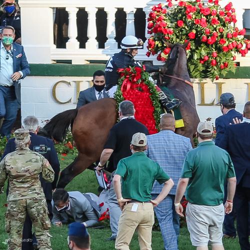 Kentucky Derby 146 winner Authentic loses its cool in the Winner's Circle