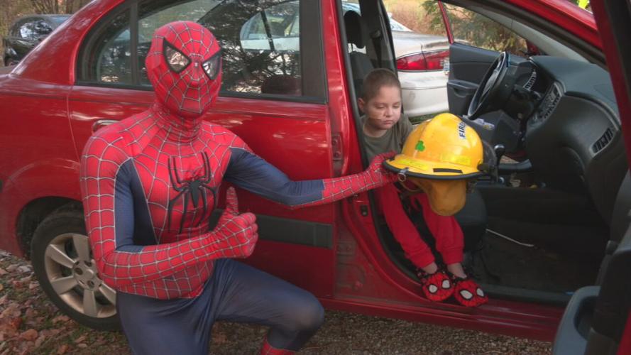 Spider-Man visits boy from Boston, Ky. - 10.26.23