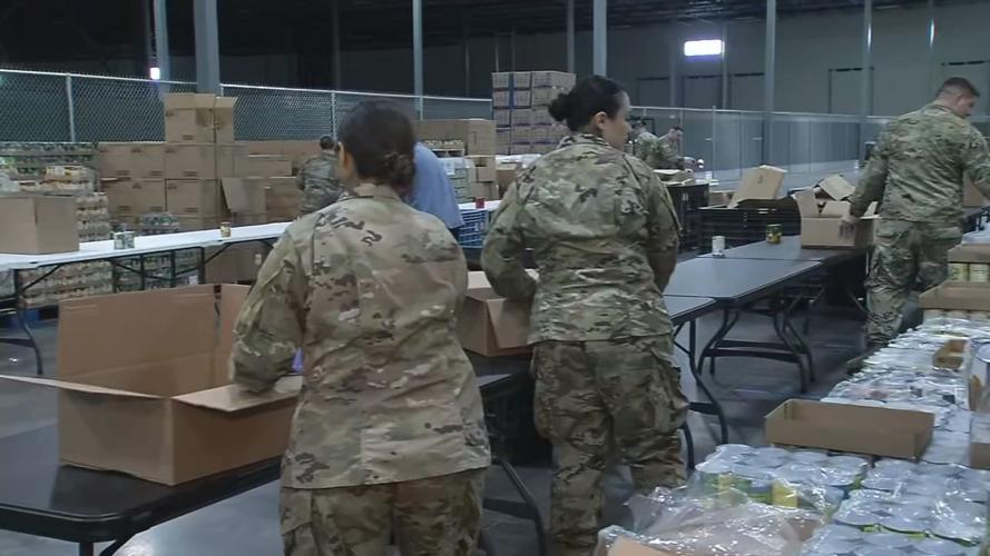 Ky National Guard packs boxes
