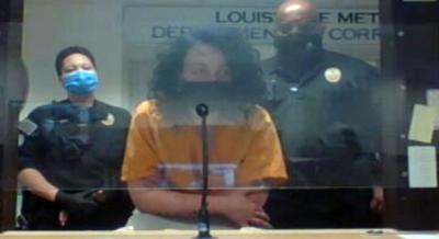 Kaitlyn Higgins appears in Jefferson District Court for arraignment on Thursday, April 22, 2021