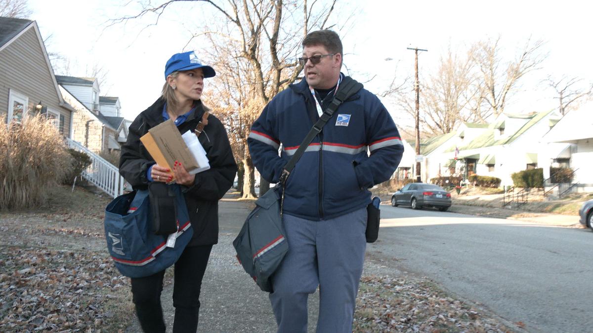 Gina On The Job Keeping Up With A Us Postal Carrier During The